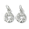 Rack Plating Brass Micro Pave Cubic Zirconia Pendants KK-K332-09P-1