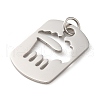 Non-Tarnish Hollow 304 Stainless Steel Pendants STAS-C086-04D-P-2