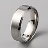201 Stainless Steel Plain Band Ring for Men Women RJEW-WH0010-06H-MP-1