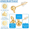 Unicraftale 80Pcs Brass Stud Earring Findings KK-UN0002-75B-5
