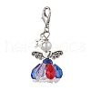 3Pcs Angel Glass Beaded Pendant Decorations HJEW-MZ00201-3