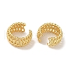 Rack Plating Curb Chain Brass Cuff Earrings for Women EJEW-P272-10G-2