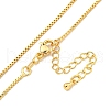 Brass Box Chain Necklaces for Women NJEW-G084-11G-2