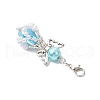 Angel Handmade Glass Pearl Beaded Pendants Decorations HJEW-JM03403-5