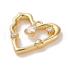 Ion Plating(IP) Brass Micro Pave Cubic Zirconia Pendants KK-U042-03G-2