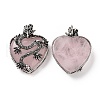 Natural Rose Quartz Pendants G-A207-04AS-07-2