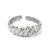 304 Stainless Steel Cuff Rings for Women RJEW-M019-34P-2