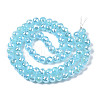 Electroplate Glass Beads Strands EGLA-Q125-003-B02-2
