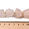 Raw Rough Natural Rose Quartz Beads Strands G-Z087-B04-5