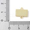 Brass Pave Natural White Shell Connector Charms KK-S522-03B-G-3