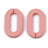 Opaque Spray Painted Acrylic Linking Rings OACR-N009-002A-A12-2