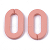 Opaque Spray Painted Acrylic Linking Rings OACR-N009-002A-A12-2