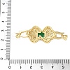 Bowknot Brass Micro Pave Cubic Zirconia Fold Over Clasps KK-A252-17G-3