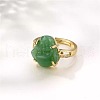 Brass & Resin Adjustable Finger Rings for Women FS-WG6D172-01-3