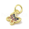 Real 18K Gold Plated Brass Pave Cubic Zirconia Pendants KK-M283-11N-02-2