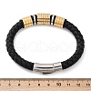 Braided Microfiber Leather Cord Bracelets BJEW-D304-12G-3