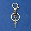 304 Stainless Steel Initial Letter Key Charm Keychains KEYC-YW00004-19-2
