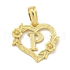 Heart Brass Pendants KK-I714-04G-P-1