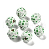 St. Patrick's Day Series Printed Schima Wood European Beads WOOD-V002-01G-1