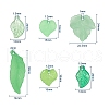 60Pcs 6 Style Transparent & Frosted & Opaque Acrylic Pendants FACR-YW0001-01-2