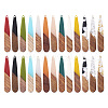 Beadthoven 26Pcs 3 Style Resin & Walnut Wood Pendants RESI-BT0001-04-2