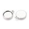 Tibetan Style Alloy Pendant Cabochon Settings PALLOY-N178-13AS-B-2