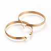 201 Stainless Steel Hoop Earrings EJEW-A054-52G-2