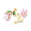 Alloy Enamel Pendants FIND-M060-22G-02-2