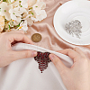 GOMAKERER 2Pcs 2 Colors Alloy Rhinestone Brooch FIND-GO0003-52-3