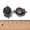 Natural Amethyst Pendants G-A095-03AS-02-3