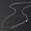 Brass Rolo Chains Necklaces for Women NJEW-D302-43P-3
