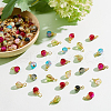 DICOSMETIC 150Pcs Crackle Glass Pendants FIND-DC0001-50-5