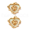 304 Stainless Steel Enamel Pendants STAS-U061-21G-01-1