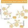 Unicraftale 40Pcs 2 Colors 304 Stainless Steel Pendants STAS-UN0035-32-4