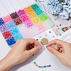 SOFPLATE 1440Pcs 24 Styles Transparent Acrylic Beads MACR-SP0001-38-3