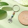 Natural Lapis Lazuli Green Aventurine Tiger Eye Red Jasper Lepidolite Howlite Red Aventurine & Alloy Keychain KEYC-JKC00813-05-2