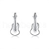 Anti-Tarnish Rhodium Plated Sterling Silver Stud Earrings EJEW-BB67164-P-1