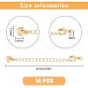 SUPERFINDINGS 14Pcs Brass Chain Extender KK-FH0004-87-2
