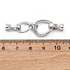 Brass Micro Pave Clear Cubic Zirconia Fold Over Clasps KK-U059-24P-3