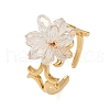 304 Stainless Steel Cuff Rings with Glass Crystal RJEW-V010-07G-3