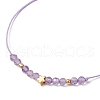 Natural Round Amethyst Beads Braided Bead Bracelets for Women BJEW-JB11655-04-3
