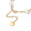 Round Shell Pearl Beaded Bracelets for Women BJEW-MZ00151-01-4