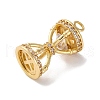 Ion Plating(IP) Brass Micro Pave Cubic Zirconia Pendants KK-U042-04G-2