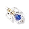Alloy Glass Pendants PALLOY-JF03850-02-4