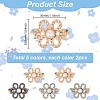 10Pcs 5 Colors Twisted Flower Shape Alloy Adjustable Jean Button Pins DIY-FG0004-96-2