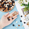 GOMAKERER 240Pcs 4 Styles Wood European Beads WOOD-GO0001-11-3
