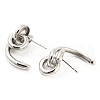 Rack Plating Brass Vortex Knot Dangle Stud Earrings EJEW-K245-33P-2