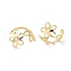 Rack Plating Brass Flower Bead Caps KK-K381-01G-02-2
