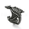 316 Surgical Stainless Steel Open Cuff Rings RJEW-R019-01AS-01-4