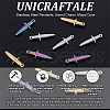 Unicraftale 12Pcs 3 Colors Ion Plating(IP) 304 Stainless Steel Pendants STAS-UN0045-87-5